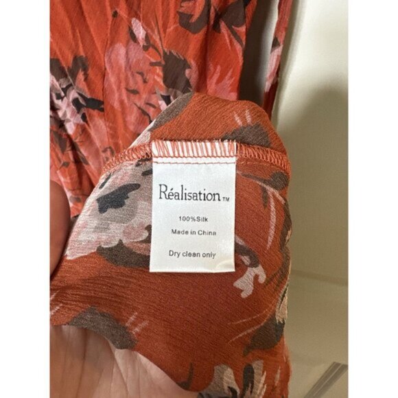 Realisation The Lila Dress in Rose 100% Silk Size Small Slip Dress Feminine - Picture 9 of 13